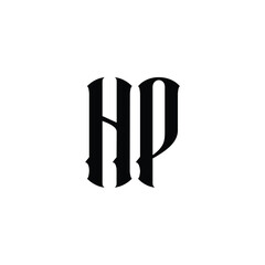 HP monogram logo design letter text name symbol monochrome logotype alphabet character simple logo