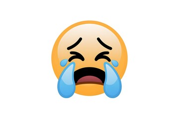 Crying emoji illustration 