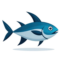 Fototapeta premium Blue tuna fish illustration with sleek design and vibrant colors