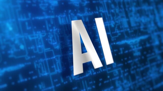 AI Futuristic technology development 3d