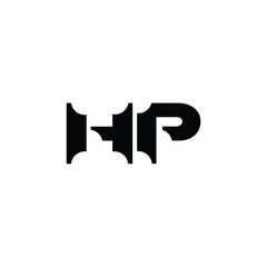 HP monogram logo design letter text name symbol monochrome logotype alphabet character simple logo