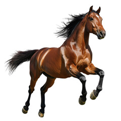 Obraz premium Majestic Running Horse in Motion Captured with Remarkable Detail and Energy