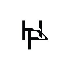 HP monogram logo design letter text name symbol monochrome logotype alphabet character simple logo