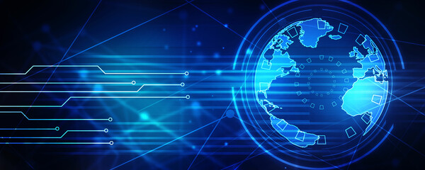 2d illustration world map abstract background
