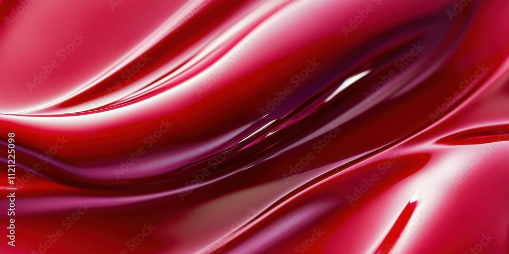 Poster red fabric with a wavy pattern