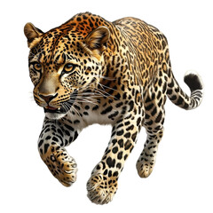 Obraz premium An Majestic Leopard in Motion: Capturing the Elegance and Power of Nature's Big Cat