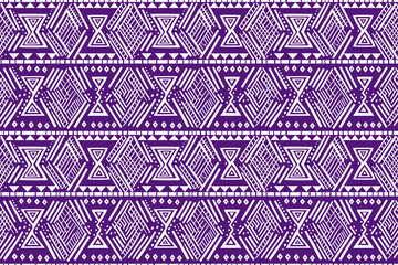 Seamless tribal african purple and white pattern background