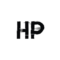 HP monogram logo design letter text name symbol monochrome logotype alphabet character simple logo