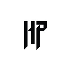 HP monogram logo design letter text name symbol monochrome logotype alphabet character simple logo