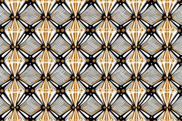 Naklejka premium Seamless beige and gray african wax cloth style pattern