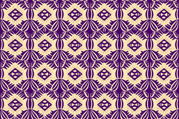 Obraz premium Seamless purple and beige african wax cloth style pattern