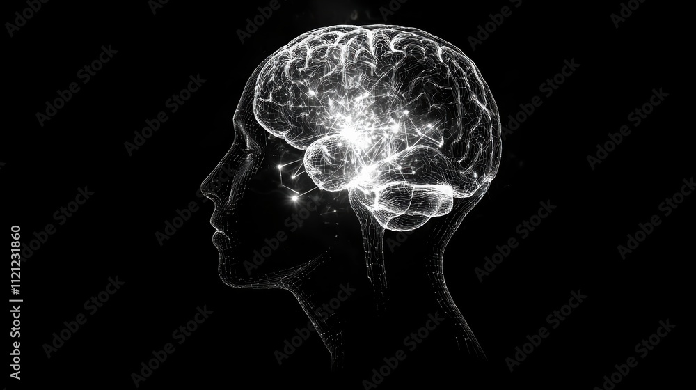 Poster exploring neural connectivity and cognitive science a visual journey through the human brain