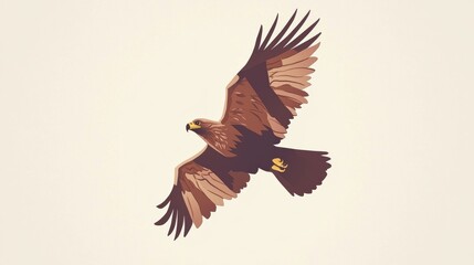 Majestic eagle soaring above wildlife photography natural habitat aerial view freedom concept