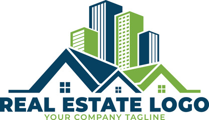 Real Estate Logo, Realty company vector design, real estate template 