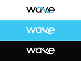 Wave Logo Design template,  logo with wave motif, stylish wave logo