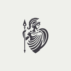 Elegant athena goddess logo