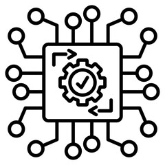 robotic automation single icon