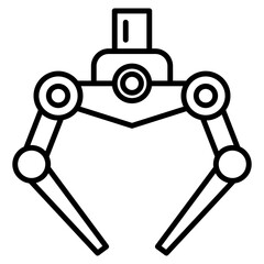 Mechanical grippers single icon