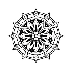 black and white mandala 