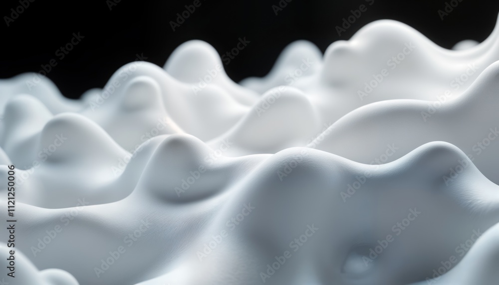 Poster abstract white material surface with wavy texture. futuristic design with light, shadow effects. mod