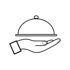 restaurant cloche on a white background