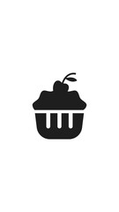cupcake icon on white
