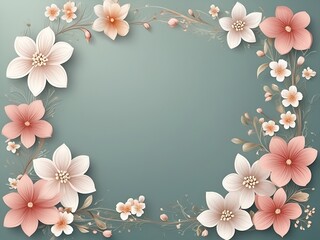 Fototapeta premium Floral Invitation card design 