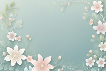 Obraz premium Floral Invitation card design 