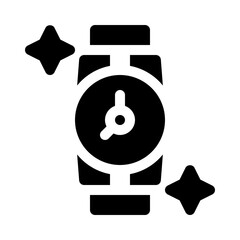 Wristwatch glyph icon
