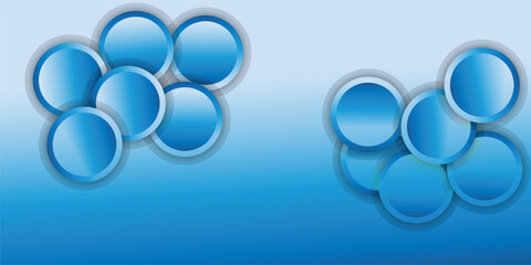 Vector abstract background. Round spots and balls on other colours background. Design template for banner, card, cover, poster.