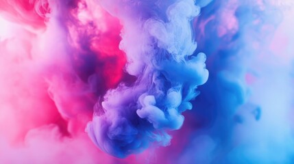 Obraz premium Abstract Swirling Pink And Blue Ink Clouds