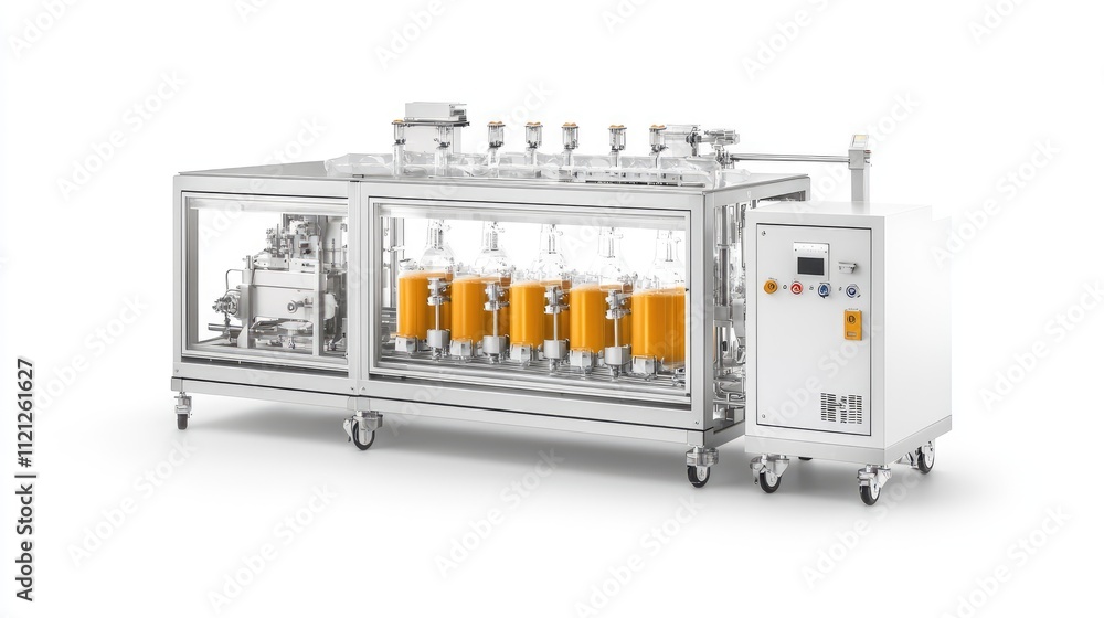 Poster advanced laboratory equipment for automated liquid processing and fermentation in modern research fa