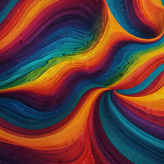 Obraz premium Vibrant colors flow in abstract wave