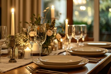 Timeless silhouette ceramic dinner plate set soft beige glaze round form product showcase lighting elegant dining aesthetic