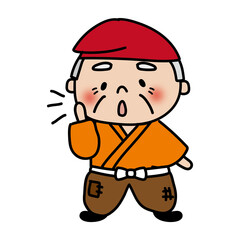 こぶが無くなったこぶとりじいさんの優しいおじいさん