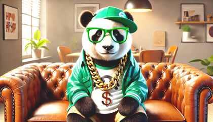 Panda in the House,Panda Rap Star,Cool Panda
