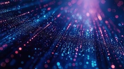 Obraz premium Abstract Technology Border Background with Points and Digital Lines