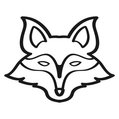 fox head vector logo illustration design