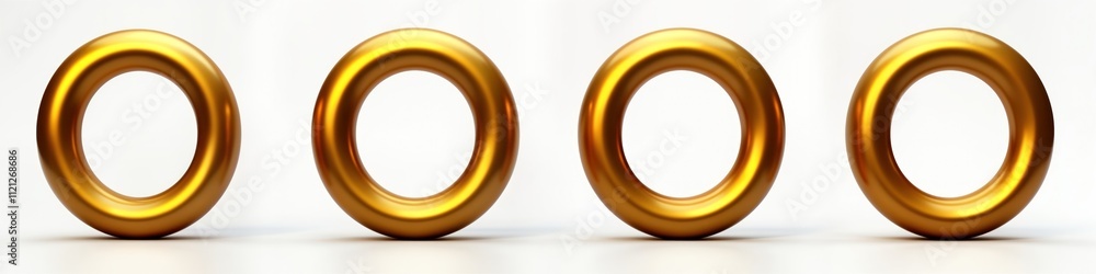 Poster isolated golden letter o. elegant 3d design. stylish graphic element. trendy modern logotype. creati