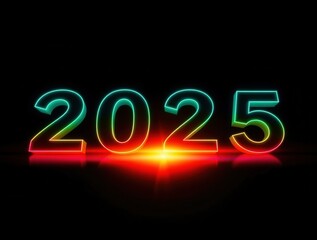 Dark digital illustration of glowing bioluminescent colors symbolizing 2025 business goals