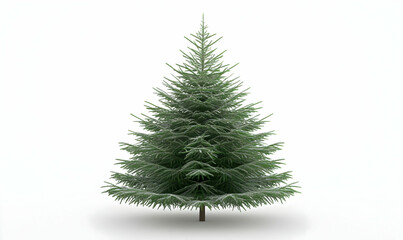 A realistic evergreen tree displayed against a white background.