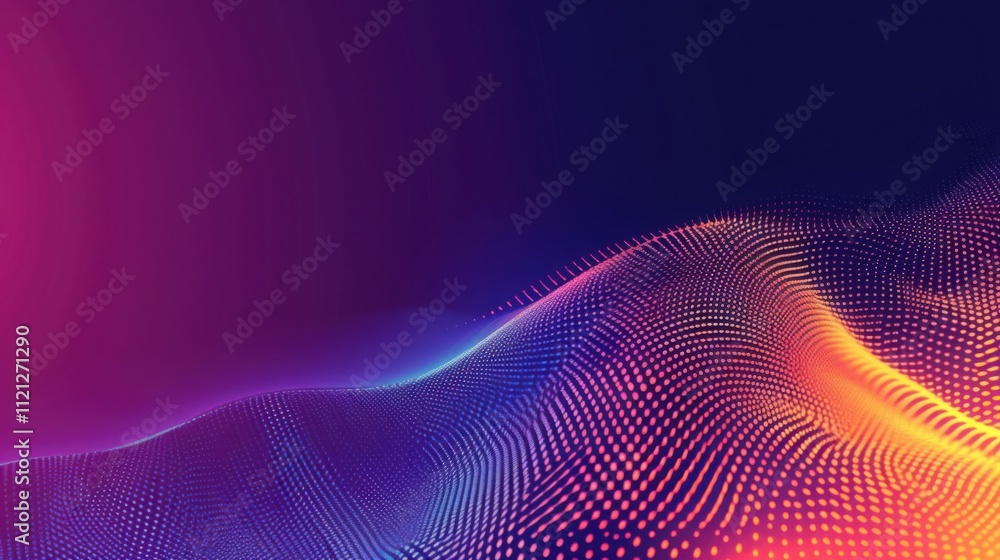Poster abstract colorful dotted wave pattern background