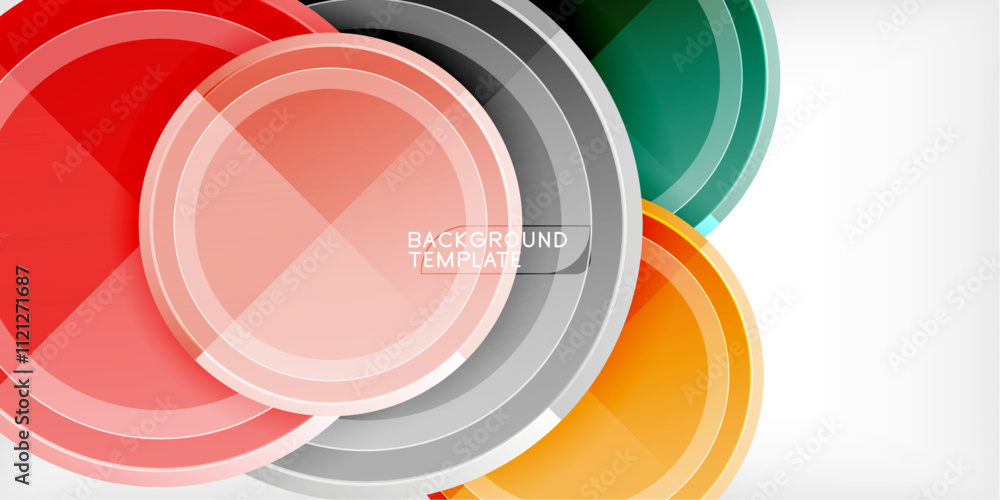Aufkleber geometric design abstract background - circles