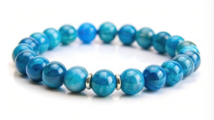 Blue stone bracelet on a white background , jewelry, accessory, gemstone, fashion, trendy, elegant, stylish, beauty, beads