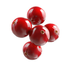 Vibrant Cluster of Shiny Red Berries Showcasing Nature's Bountiful Minerals and Textures