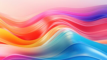 Abstract Colorful Waves Flowing Seamlessly