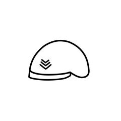 military beret hat outline