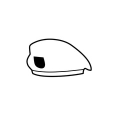 military beret hat outline