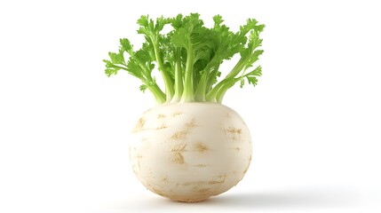3D Celeriac icon on a white background