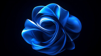 Abstract Blue Swirling Energy Flow  Dynamic Design